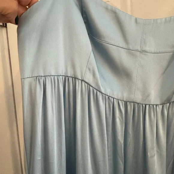 Cinq a sept silk baby blue tiered dress - Picture 4 of 9
